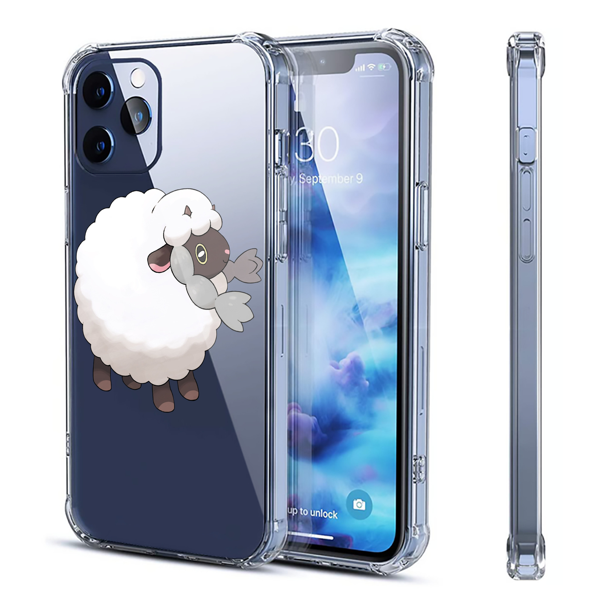 （画像用） ポケットモンスター Pokémon 【iPhone 12シリーズ対応】透明スマホケース（クリアソフトケース）
